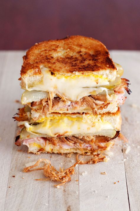 The Cuban Grilled Cheese | bsinthekitchen.com #grilledcheese #sandwich #bsinthekitchen Adult Grilled Cheese, Cheesey Recipes, Yummy Grilled Cheese, Cafe Truck, Sandwich Melts, Toasted Cheese, Melbourne Food, Grilled Cheese Sandwiches, Grilled Cheese Recipes