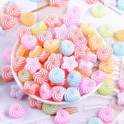 Food Kawaii, Heart Shaped Candy, Kraf Diy, Colorful Candy, Resin Charms, Craft Set, Sweet Candy, Diy Schmuck, Bijoux Diy