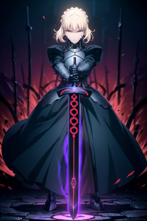 Alter Saber Wallpapers, Saber Alter Wallpapers, Fate Stay Saber, Fate Extra Saber, Fate Stay Night Characters, Fate Alter, Saber Fate Grand Order, Fate Artoria Pendragon, Artoria Alter