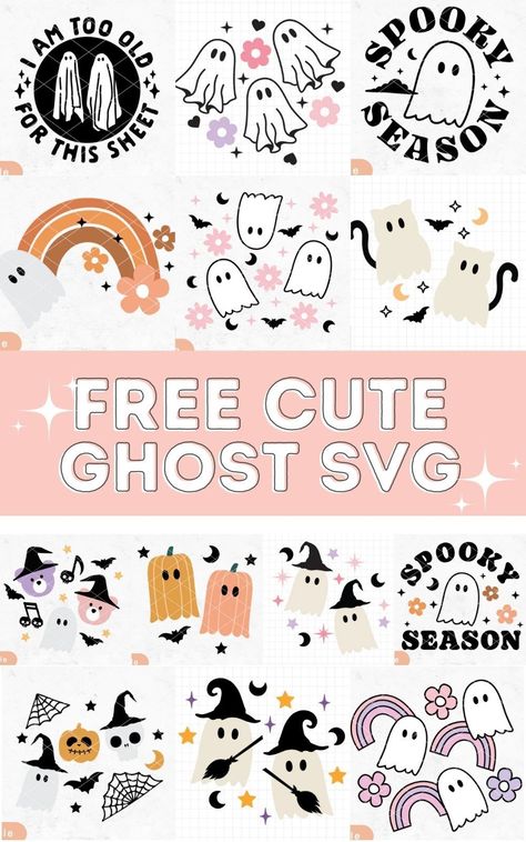 Cute Circut Ideas, Halloween Cricut Projects Free, Halloween Diy Cricut Crafts, Free Halloween Cricut Designs, Cricut Projects Beginner Halloween, Cricut Maker Halloween Projects, Free Halloween Cricut Svg Files, Cricut Projects For Halloween, Cute Halloween Cricut Ideas