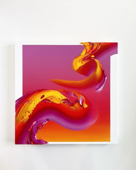 Liz M Clarke on Instagram: "‘Takes Two to Tango’ 40x40cm Acrylic and gel on canvas The fire, passion and desires deep down in our subconscious, making their way to the forefront, spilling into our reality. 🔥 Available next shop update ✨" Liz M Clarke Art, Aesthetic Merch, Pink Abstract Painting, Beautiful Abstract Art, Colorful Abstract Painting, Art Style Inspo, Deep Down, Acrylic Pour, Painting Art Projects