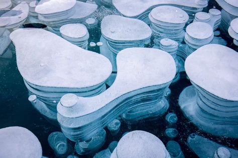 Cartier Christmas, Methane Bubbles, Bioluminescent Plankton, Expressive Type, Paper Mosaics, Abraham Lake, Ice Texture, Snow Nature, First Day Of Winter