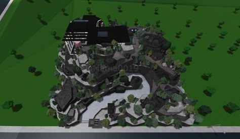 Bloxbuger House Ideas Layout, Mountain House Bloxburg, Bloxburg Mountain, House For Bloxburg, Cottage Core Bloxburg House, Mountain Mansion, Bloxburg Mansion, Welcome To Bloxburg, Bloxburg Exterior