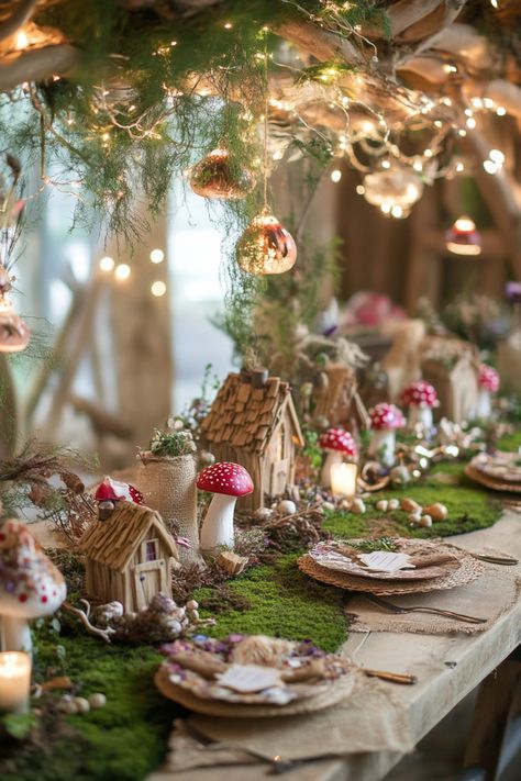 🌳 Step into a magical forest with the Whimsical Woodland baby shower theme! Decorate with trees, woodland creatures, and fairy lights. 🦊 Include activities like a nature scavenger hunt and serve forest-inspired treats. Let's create a baby shower that's a woodland wonderland! 🍄🧚‍♂️ Woodland Wedding Centerpieces Forest Theme, Enchanted Forest Baby Shower Backdrop, Enchanted Baby Shower Centerpieces, Fairy Woodland Birthday Party, Garden Fairy Baby Shower Ideas, Woodland Themed Centerpieces, Enchanted Theme Baby Shower Ideas, Spring Woodland Baby Shower Theme, Magical Forest Baby Shower Theme