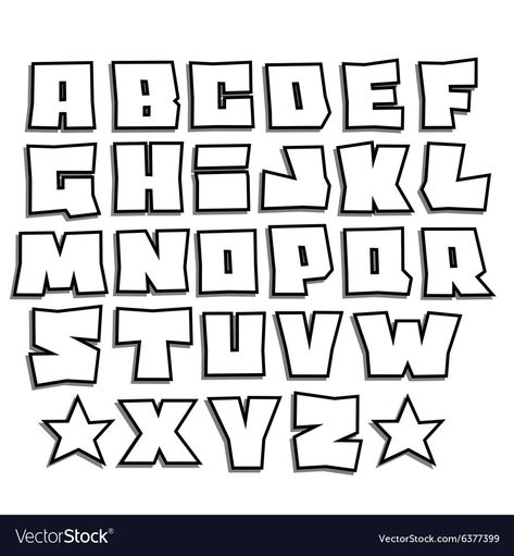 Font Styles Alphabet, Block Letter Alphabet, Block Letter Fonts, Cool Fonts Alphabet, Cute Fonts Alphabet, Graffiti Drawings, Alphabet Graffiti, Graffiti Fonts, Font Love