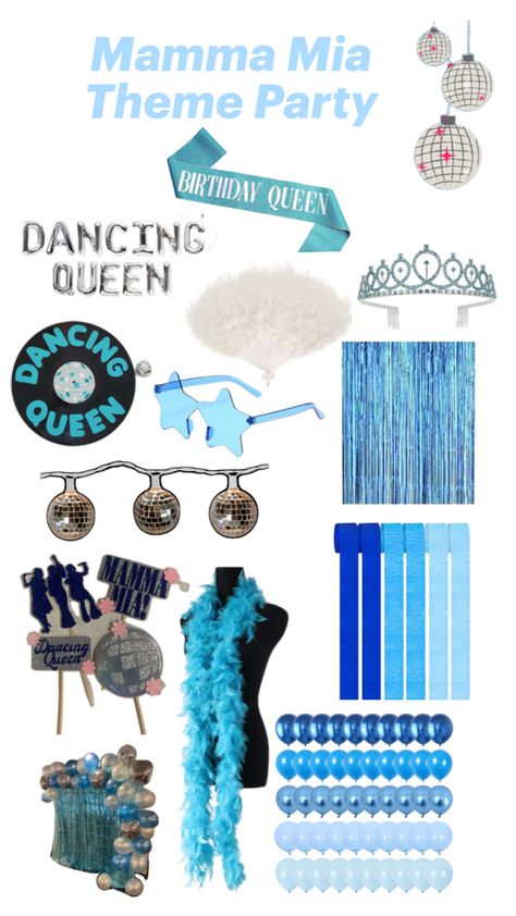 Mama Mia Birthday Party, Dancing Queen Only 17, Mama Mia Birthday, Mamma Mia Birthday Party, Mamma Mia Theme, Mama Mia Party, Young And Sweet Only 17, Queen Birthday Party, Mamma Mia Birthday