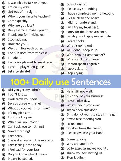 Common Sentences In English, Professional English Conversation, Daily Conversation English For Kids, Daily Conversation English, Basic English Conversation, Spoken English Conversation, Daily English Conversation, English Talking, Daily English Words