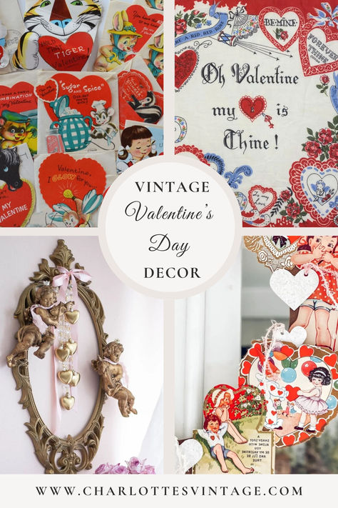 In holiday home decorating, I particularly enjoy Valentine’s Day: the heart patterns, pink & red accents, and romantic candles are just some of the things I adore. Since I also love retro decorating styles, I decided to write a post about vintage Valentine decor. According to Elizabeth Nelson, an expert on 19th-century pop culture, the commercialization of Valentine’s Day in the United States dates back to the 1840s, so there’s plenty of vintage to go around.  

#vintagevalentines #vintagedecor 1920s Valentines Day, Printable Vintage Valentines Free, Mid Century Modern Valentines Decor, Retro Valentines Day Decor, Vintage Inspired Valentine Decor, Valentines Antique Booth Ideas, Vintage Valentines Tablescape, Vintage Valentine Aesthetic, Vintage Valentine Crafts Diy