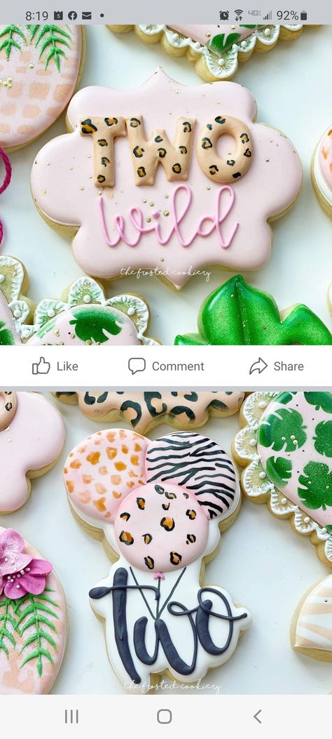 Born 2 Be Wild Cookies, Two Wild Birthday Desserts, Two Wild Decorated Cookies, Two Wild Birthday Party Girl Cookies, Born 2 Be Wild Birthday Cake, Born Two Be Wild Cookies, 2 Wild Cookies, Two Wild Cookies Decorated, Two Wild Cookies Girl