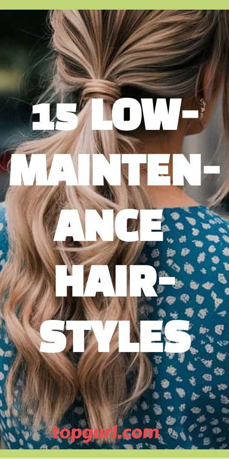 Low-Maintenance Hairstyles No Effort Hairstyles, Easy Low Maintenance Hairstyles, Hair Styles For Working Out, Low Effort Hairstyles, Low Maintenance Hair Styles, Cute Lazy Hairstyles, Low Maintenance Hairstyles, Hair Styling Tips, Easy Work Hairstyles