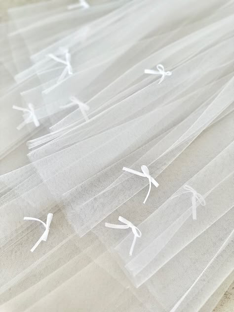 EVIE Bow Wedding Veil, Wedding Veil With Blusher, Wedding Veil Embroider Words, Bow Wedding Veil, Ribbon Veil, Bridal Shower Veil, Veil With Blusher, Embellished Veil, Fingertip Wedding Veils, Wedding Veils Short, Short Veil