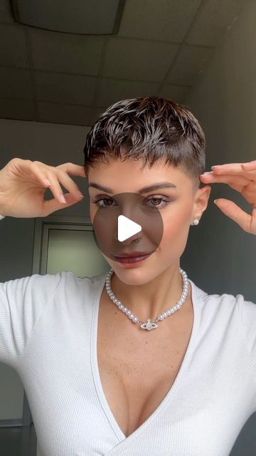 Short Pixie Undercut Hairstyles Edgy, Super Short Womens Haircuts, Womens Buzzcut, Micro Pixie Haircut, Shaved Pixie Cut Edgy, Feminine Pixie Cut, Short Buzzed Hair, Very Short Pixie Haircut, Pixie Fade