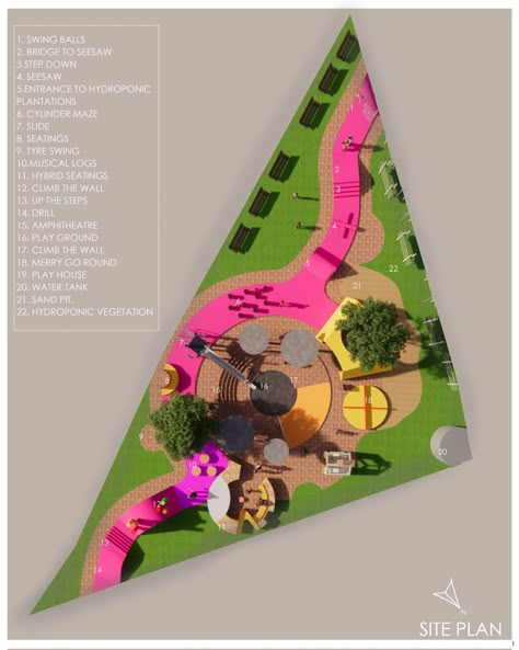 CHILD'S PLAY | Interaction Design Project Public Park Design, Barrier Free Design, Playground Landscaping, Children's Play Area, Urban Playground, Architecture Portfolio Layout, Architecture Drawing Plan, Kindergarten Design, Urban Landscape Design