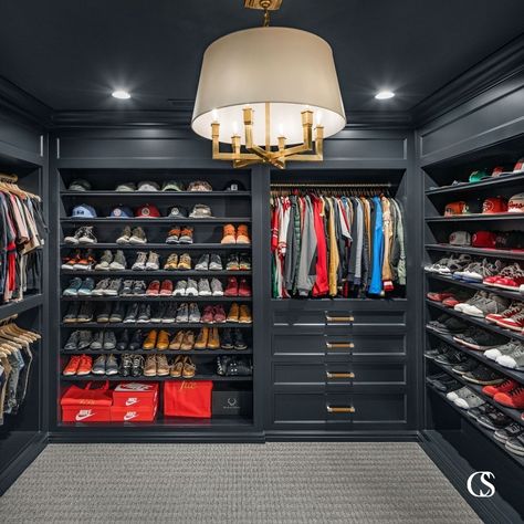 Sneakerhead Room, Custom Closet Design, Closet Built Ins, Dream Closet Design, Walk In Closet Design, Luxury Closets Design, Men Closet, Closet Remodel, Custom Closet