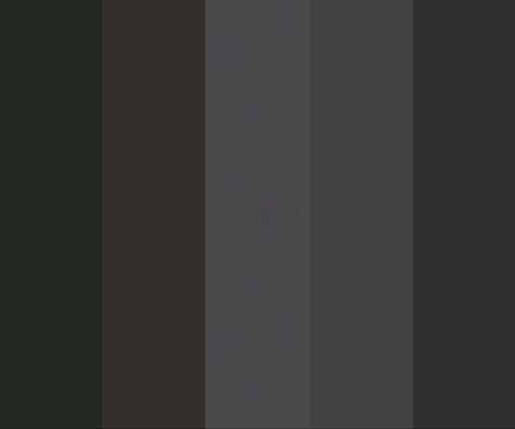 Grunge Colors Pallete, Dark Fairycore Color Palette, Grunge Room Color Schemes, Dark Neutral Palette, Dark Neutrals Color Palette, Green Grey Pallet, Dark Green And Gray Color Palette, Grunge Color Scheme, Fairycore Colour Palette