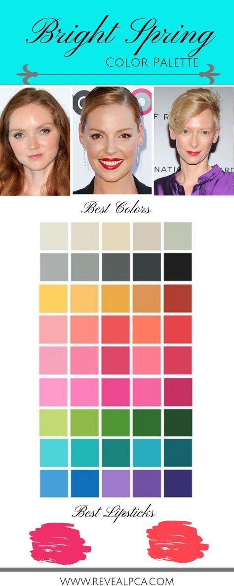 Cool Spring Color Palette, Clear Spring Color Palette, Clear Spring Palette, Warm Spring Color Palette, Light Spring Color Palette, True Spring Colors, Soft Summer Palette, Light Spring Colors, True Spring