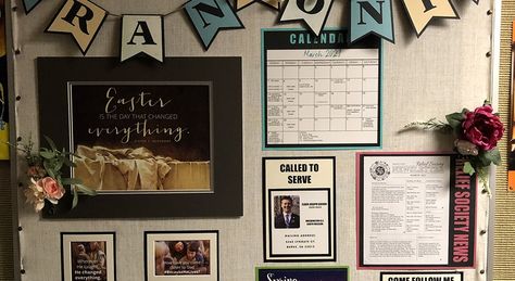 Lds Ward Bulletin Board Ideas, Lds Bulletin Board Ideas Ward, Ward Bulletin Board Ideas Lds, Lds Bulletin Board Ideas, Aesthetic Bulletin Board, Church Bulletin Board Ideas, Conference Talks, Church Bulletin Boards, Church Bulletin