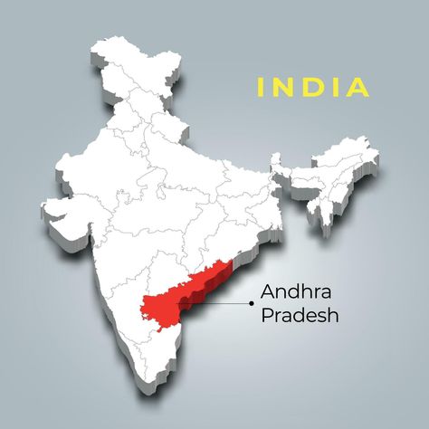 Andhra Pradesh map location in India 3d isometric map. Andhra Pradesh map vector illustration Andhra Pradesh Map, Isometric Map, Annual Day, 3d Isometric, India Map, World Maps, Location Map, Map Vector, Logo Banners