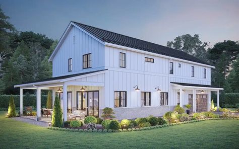 Barndominium House Plan - 5 Bedrooms, 2 Bath, 2340 Sq Ft Plan 29-168 Dream Barndominium, Barndominium Home, Multigenerational House Plans, Multigenerational House, Barndominium House, Barndominium Plans, Basement House Plans, Montana Homes, Monster House Plans