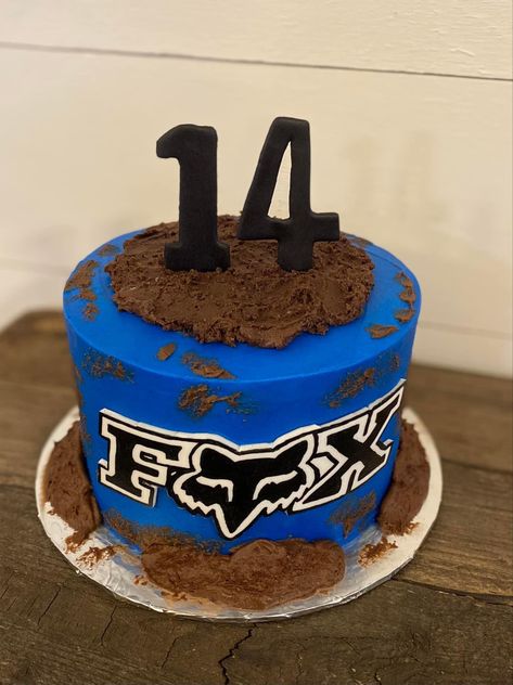 Fox Racing Cake, Dirtbike Birthday Party, Bolo Motocross, 15th Birthday Cake, Racing Cake, 15th Birthday Cakes, 15th Birthday, Fox Racing, 6th Birthday