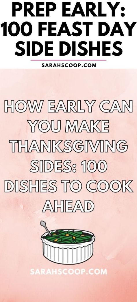 Get ahead of the holiday rush with 100 Thanksgiving side dishes you can prep early! Simplify your feast day with make-ahead tips for a hassle-free celebration. 🍽️🦃 #ThanksgivingPrep #MakeAheadMeals #HolidayCooking Thanksgiving Sides Make Ahead, Thanksgiving Side Dishes Make Ahead, Thanksgiving Prep Ahead, Make Ahead Thanksgiving Sides, Make Ahead Thanksgiving Dishes, Dishes To Cook, Make Ahead Salads, Thanksgiving Prep, Roasted Butternut Squash Soup