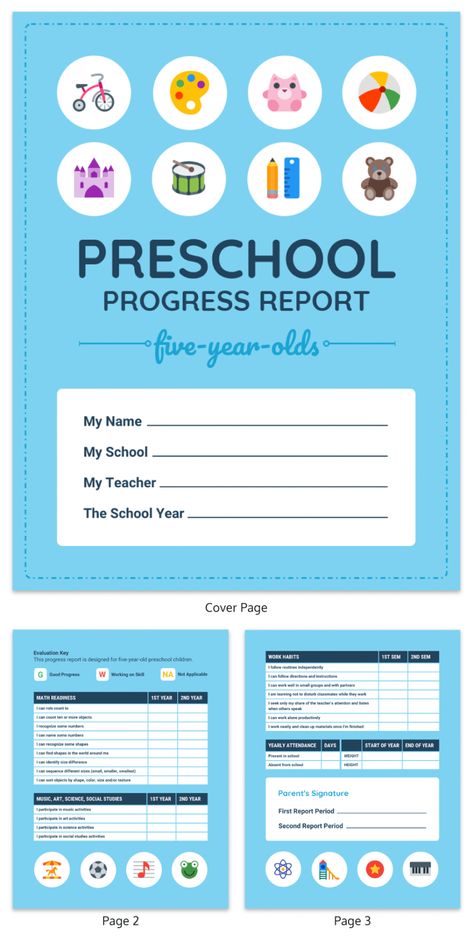 Preschool Progress Report Template, Weekly Progress Report Template, Preschool Progress Report, Weekly Report Template, Preschool Daily Report, Kindergarten Report Cards, Preschool Diploma, Weekly Report, Preschool Assessment