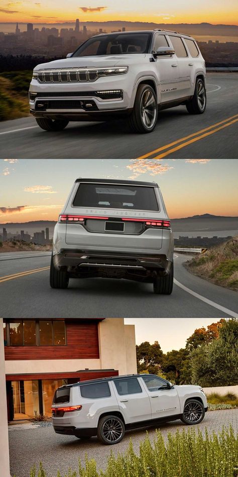 Presenting The Jeep Grand Wagoneer Concept. Jeep's iconic premium SUV is finally making a comeback. Jeep Grand Waggoner, 2024 Jeep Grand Wagoneer, Keep Grand Wagoner, Jeep Wagoneer 2023, Grand Wagoneer 2023, Jeep Wagoneer 2022, Family Cars Suv, Wagoneer Jeep, M8 Bmw