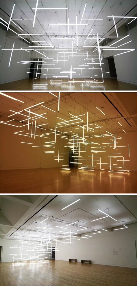 Interaktives Design, Blitz Design, Light Art Installation, Lighting Installation, Fluorescent Tube, Installation Design, Light Sculpture, Light And Space, Sculpture Installation