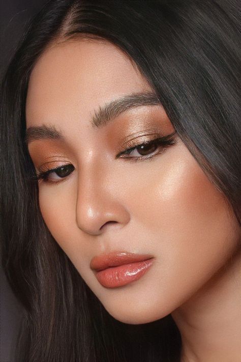 Filipina Makeup, Graduation Look Makeup, Bride Makeup Asian, Morena Makeup, Grad Makeup, No Make Up Make Up Look, Asian Wedding Makeup, Shimmery Makeup, Fresh Makeup Look