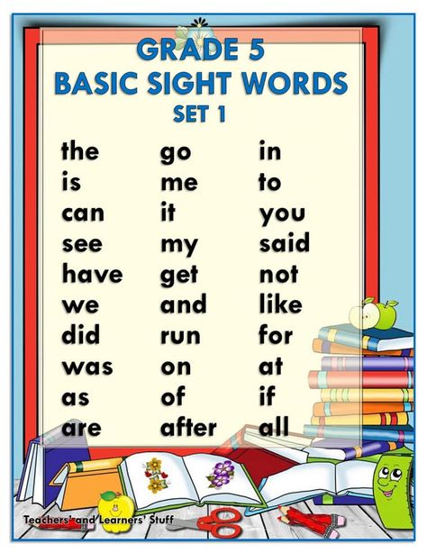 BASIC SIGHT WORDS (Grade 5) Free Download - DepEd Click Basic Sight Words For Grade 5, Reading Materials For Grade 5 English, Basic Sight Words Free Printable, Grade 5 Sight Words, Basic Sight Words Grade 1, Sight Words For Grade 1, 5th Grade Sight Words, Dolch Basic Sight Words, Short Story Examples