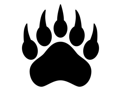 Paw Silhouette, Png Bear, Silhouettes Art, Bear Paw Print, Paw Logo, Bear Silhouette, Back Scratcher, Bear Claw, Bear Claws