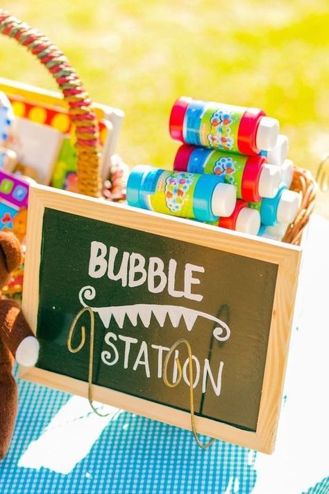 Park Themed Birthday Party, Party At Park, Bear Picnic Birthday Party, Bubble Station, Teddy Bear Picnic Birthday Party, Party At The Park, Teddy Bear Birthday Party, Party In The Park, Park Birthday Party