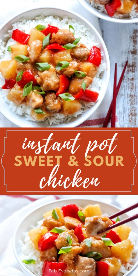 Summer Instant Pot Recipes, Sweet And Sour Chicken Recipe, Sour Chicken Recipe, Grilled Kabob Recipes, Instapot Meals, Instant Pot Ideas, Chicken With Rice, Chicken Kitchen, Sweet Chicken