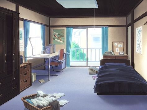 Anime Houses, Anime House, Dorm Design, Interior Architecture Drawing, Bg Design, Student Room, Anime Room, House Room, Room Inspiration Bedroom