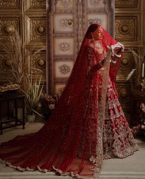 Punjabi Wedding Dress, Red Wedding Lehenga, Latest Bridal Lehenga Designs, Red Bridal Dress, Latest Bridal Lehenga, Desi Wedding Dresses, Asian Bridal Dresses, Indian Bride Outfits, Desi Bride