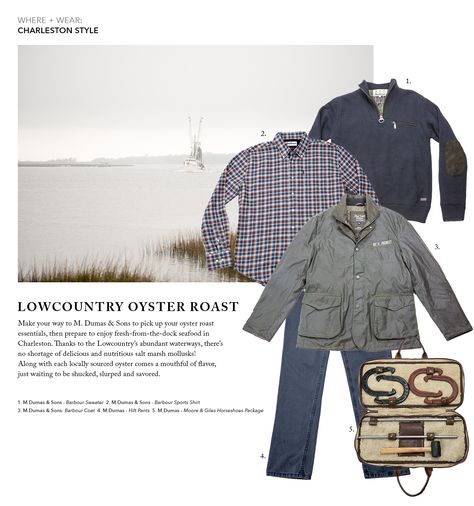 M. Dumas & Sons | CharlestonOnly.com What To Wear To An Oyster Roast, Oyster Roast Outfit, Giant Sea Turtle, Oyster Roast, Charleston Style, Salt Marsh, Fashionable Men, Wwii Aircraft, Straw Hats