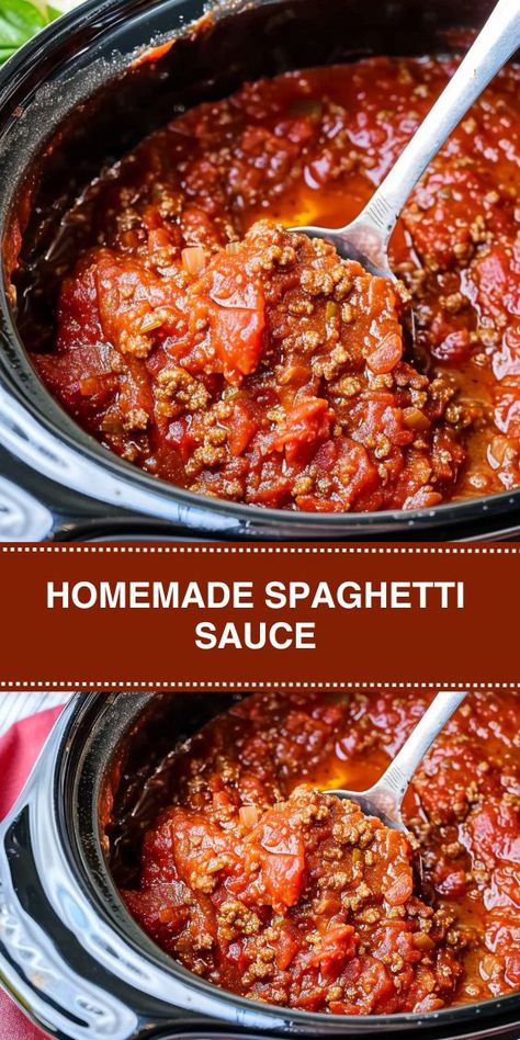 Discover the ultimate homemade spaghetti sauce recipe packed with savory flavors and easy-to-find ingredients! Perfect for family dinners or gatherings, this hearty sauce pairs perfectly with hot cooked spaghetti. Hearty Spaghetti Sauce, Small Batch Spaghetti Sauce, Spaghetti Sauce Recipes Homemade, Spagetti Sauce Home Made, The Best Spaghetti Recipe, Spaghetti Recipes Sauce, Speggetti Sauce Recipe, Diy Spaghetti Sauce, Homemade Spaghetti Sauce From Scratch