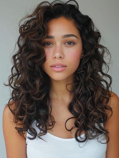 Curly Long Layered Haircuts, Chest Length Curly Hair, Soft Natural Curly Hair, Curly Hair Mid Length Natural, Curly Hair Cuts Medium Length Layers, Curly Cut Medium Length, Layered Haircuts For Medium Length Hair, Medium Haircut For Curly Hair, Haircut Medium Curly Hair