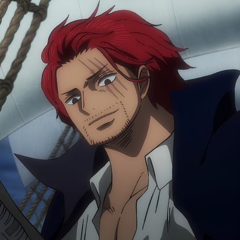 Shanks Icon, Red Haired Shanks, Red Hair Shanks, One Piece Aesthetic, رورونوا زورو, One Piece Photos, One Piece Man, One Piece Ace, One Peice Anime