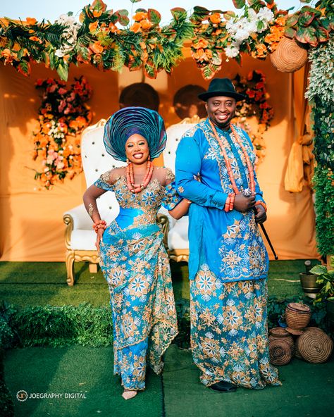 Nigerian Wedding Attire For Couples, Urhobo Traditional Attire, Urhobo Traditional Wedding Attire, Igbo Dresses, Urhobo Bride, Nigerian Traditional Wedding Attire, Yoruba Traditional Wedding Attire, From Friends To Lovers, Nigerian Wedding Attire