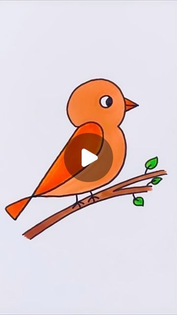 Creative Drawing for kids on Instagram: "Learn how to draw sparrow bird using number 123 #reels #draw #drawing #art" Drawing Sparrow Birds, Easy Robin Drawing, Drawing A Bird Easy, Sparrow Art Bird, Easy Sparrow Drawing, How To Draw Sparrow, Easy Birds Drawing For Kids, Easy Bird Drawing For Kids, How To Draw A Bird Easy