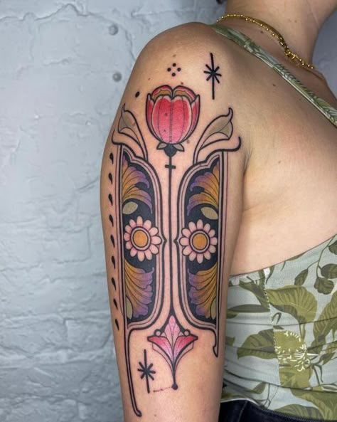 Aesthetic Tattoo Ideas, Art Deco Tattoo, Art Nouveau Tattoo, Body Tattoo Design, Nouveau Tattoo, Elbow Tattoo, Japanese Sleeve, Best Sleeve Tattoos, Aesthetic Tattoo