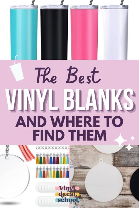 vinyl blanks ideas // blanks for vinyl wholesale // acrylic blanks for vinyl // best blanks for vinyl // craft blanks for vinyl Cricut Blanks Products, Acrylic Blank Ideas, Cricket Hacks, Blanks For Cricut Projects, Cricut Blanks, Silhouette Cameo Projects Vinyl, Craft Blanks, Decal Business, Cricut Projects Easy