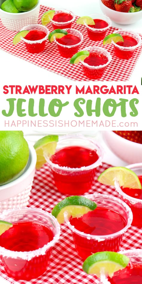 Want to learn how to make jello shots? This delicious strawberry margarita jello shot recipe is perfect for summer pool parties, backyard BBQs, Cinco de Mayo and more! Alcohol Jello Shots, Strawberry Margarita Jello Shots, Margarita Jello Shots, Margarita Jello, Making Jello Shots, Best Jello Shots, Halloween Jello Shots, Jello Pudding Shots, How To Make Jello