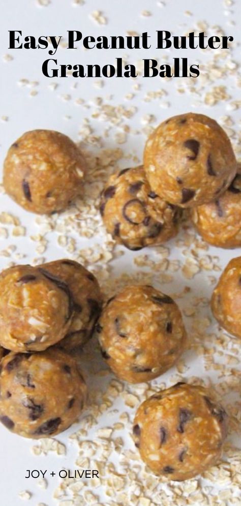 Granola Snacks Healthy, Peanut Butter Granola Bites, Granola Peanut Butter Balls, Homemade Granola Balls, Granola Balls Recipe, Veggie Dip Recipes, Work Week Meals, Breakfast For Family, Violet Food