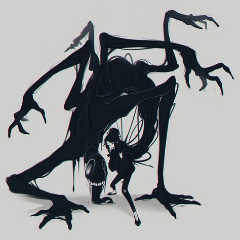 Shadow Creatures, Shadow Monster, 다크 판타지, Monster Concept Art, Fantasy Creatures Art, Mythical Creatures Art, Wow Art, Scary Art, Creepy Art