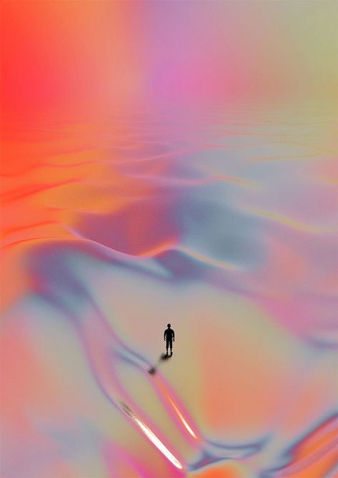 Sensory Art, Desain Editorial, Energy Art, Aura Colors, Ethereal Art, Retro Futurism, Spiritual Art, Surreal Art, In The Middle