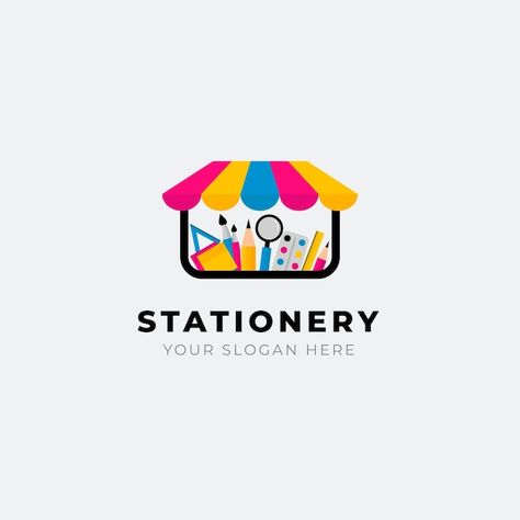 Free vector stationery store logo design | Free Vector #Freepik #freevector #stationery-logo #shop-logo #logo #personal-logo Store Logo Design Ideas, Store Logo Ideas, Stationary Logo, Logo Ideas Design, Stationery Store Design, Store Logo Design, Stationary Store, Instagram Username Ideas, Store Logo