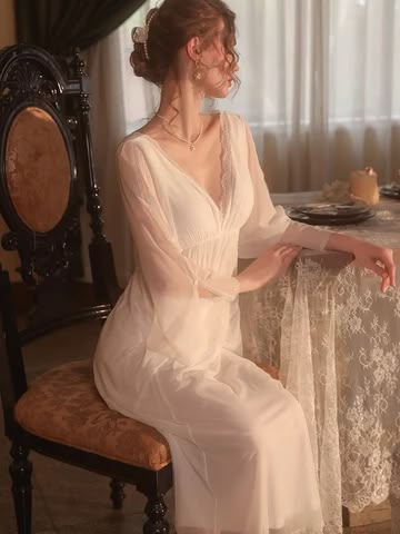 Vintage Nightgown Aesthetic, Lace Victorian Dress, Nightgown Aesthetic, Nightgown Romantic, Women Nightwear Dresses, Suit Bride, Victorian Lace Dress, Victorian Nightgown, Night Gown Dress