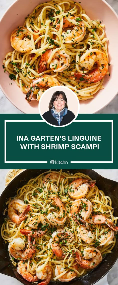 Dinner Recipes Ina Garten, Ina Garten Shrimp, Shrimp Pasta Recipes Easy, Shrimp And Pasta, Shrimp Scampi Pasta, Scampi Pasta, Shrimp Linguine, Linguine Recipes, Shrimp Scampi Recipe